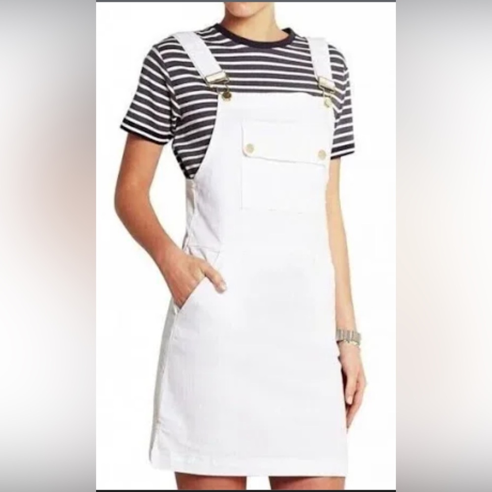 Frame Denim White Mini denim Dress size large - Picture 3 of 8